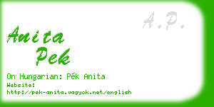 anita pek business card